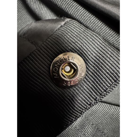 Moncler Jacket Mens Small Black Premiere Quilted Down Longline Snap Front - Picture 15 of 16